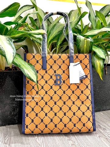 1227 -  Túi MLB Tote Mono Diamond Jackquard NY Black - Nâu - Code 3AORM012N-43BGD [HÀNG CHÍNH HÃNG]