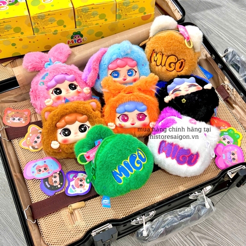 1183 - Baby Three Migo Travel Set 8 Bé - Có Mùi Thơm và Khóa Kéo - Baby Three Animal Party Big Cute Plush Series Art Toy [CHÍNH HÃNG]