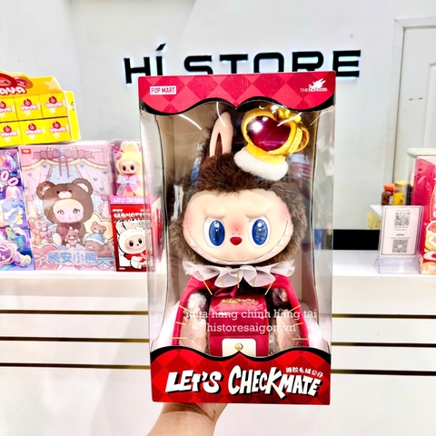 1308 - Labubu King POPMART THE MONSTERS Let's Checkmate Series-Vinyl Plush Doll Art Toy 40cm [CHÍNH HÃNG]