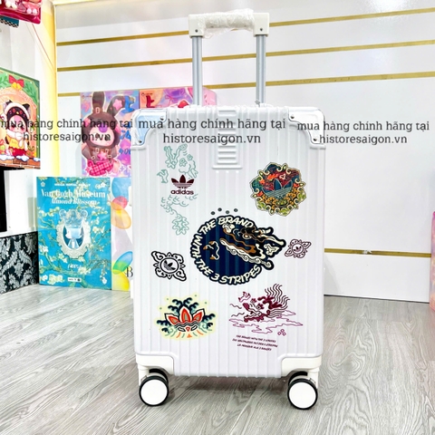 730 -  Vali Adidas Limited Edition - Size Cabin 22 Xách Tay - Trắng [HÀNG CHÍNH HÃNG]