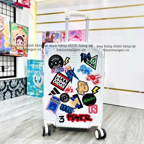 845 - Vali Adidas Xách Tay Power 03 - Size Cabin 22 Xách Tay - Trắng Kem [HÀNG CHÍNH HÃNG]