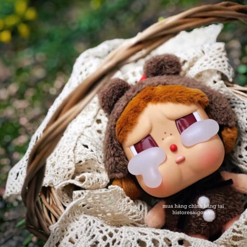 1369 - Crybaby Crying Again Gấu Nâu - Mô Hình Gấu Bông Art Toy POP MART CRYBABY Crying Again Series-Vinyl Face Plush Code 12403190031 [HÀNG CHÍNH HÃNG]