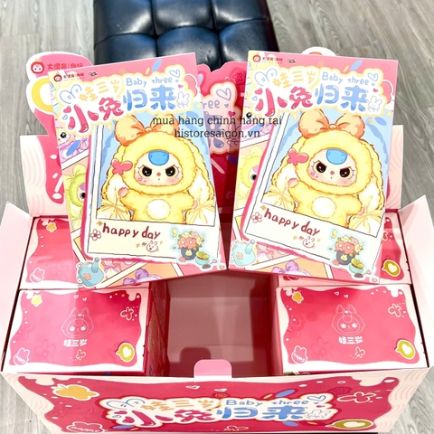 1424 - Baby Three Thỏ Trở Về Blindbox 1 Hộp Ngẫu Nhiên - Baby Three Bunny Return Plush [CHÍNH HÃNG]