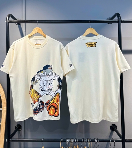 1435 - Áo New Era Thỏ Bunny Bóng Chày V2 - Trắng Kem [HÀNG CHÍNH HÃNG]