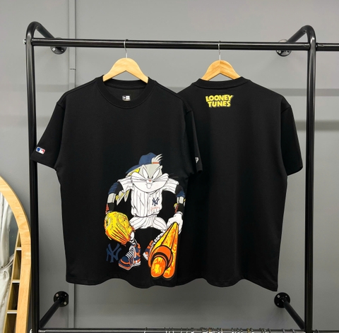 1434 - Áo New Era Thỏ Bunny Bóng Chày V2 - Đen [HÀNG CHÍNH HÃNG]