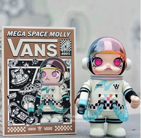 1516 - Molly Vans 400% - POPMART MEGA SPACE MOLLY 400% VANS OFF THE WALL [CHÍNH HÃNG]