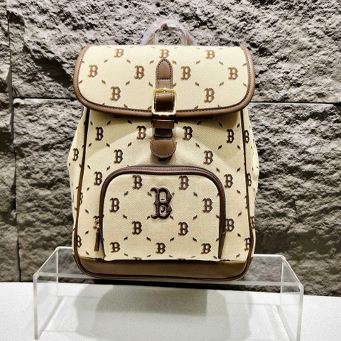 1700 - Balo MLB Diamond Monogram Jacquard Boston Red Sox 7ABKMD65N-43BRS [HÀNG CHÍNH HÃNG]