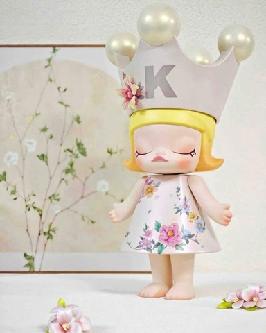 1750 - Molly Velvet Flower 400% - Mega Royal Molly Velvet 400% POPMART [CHÍNH HÃNG]