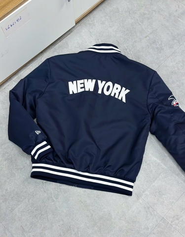 1830 - Áo Bomber New Era NY Basic Xanh Navy Chữ Trắng [HÀNG CHÍNH HÃNG]