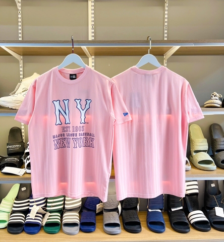 1839 - Áo New Era NY Wavy Hồng Suông Mềm [HÀNG CHÍNH HÃNG]