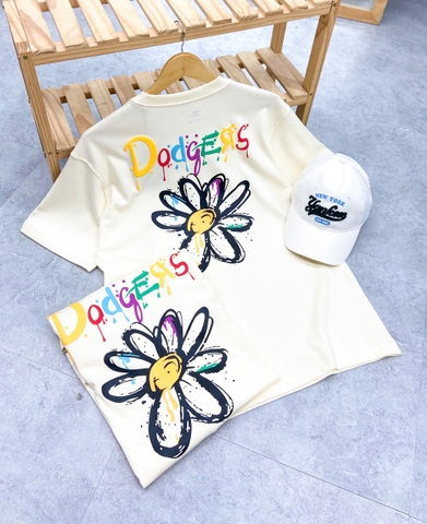 1836 - Áo New Era Dodgers Daisy Trắng Kem [HÀNG CHÍNH HÃNG]