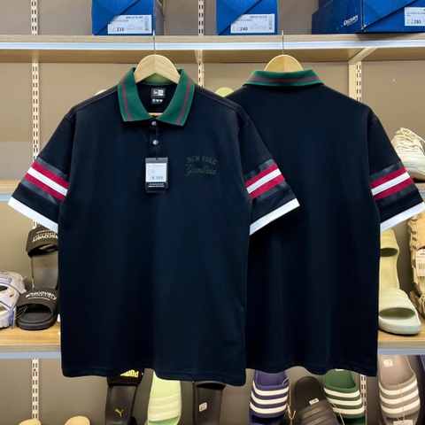 1883 - Áo New Era Polo NY Đen Cổ Xanh [HÀNG CHÍNH HÃNG]