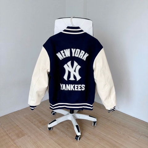 1933 - Áo Bomber New Era Varsity NY Yankee - Đen Tay Trắng [HÀNG CHÍNH HÃNG]