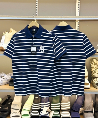 1930 - Áo Polo New Era NY New York - Xanh Navy - Sọc Trắng Ngang [HÀNG CHÍNH HÃNG]