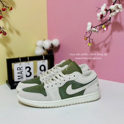 1999 - Giày Nike Air Jordan 1 Low SE Medium Olive Sail HV4089-201 [HÀNG CHÍNH HÃNG]