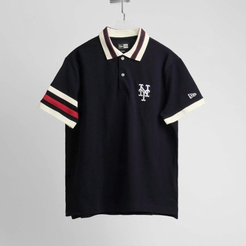 2600 - Áo Polo New Era NY 59FIFTY MLB Doughnut Xanh Navy Tay Viền [HÀNG CHÍNH HÃNG] [HÀNG CHÍNH HÃNG]