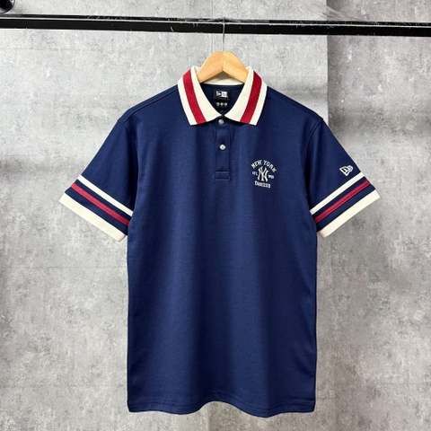 2735 - Áo Polo New Era NY New York Yankees Xanh Navy Cổ Trắng Đỏ [HÀNG CHÍNH HÃNG]