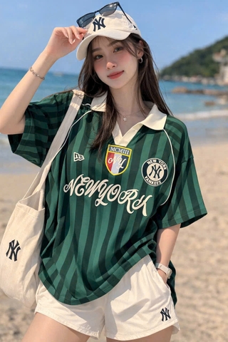 2762 - Áo Polo New Era New York Jersey Xanh Lá [HÀNG CHÍNH HÃNG]