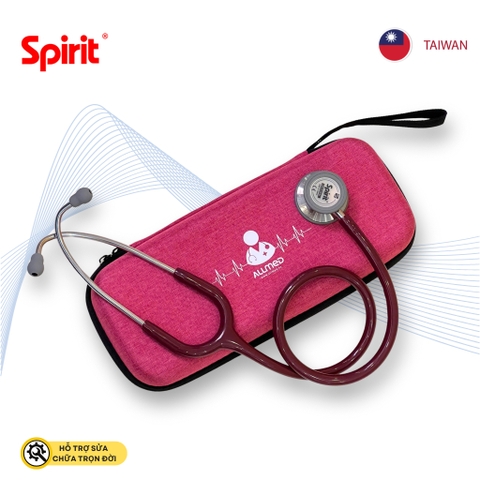 Ống nghe Spirit III Pro 2 màng nghe, 2 chuông nghe màu đỏ burgundy (CK-SD601PF)