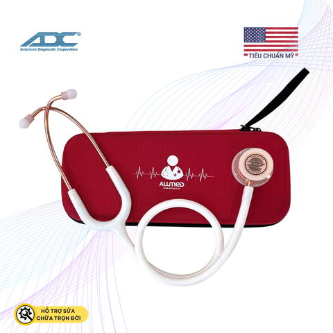 Ống Nghe 2 mặt ADC 608 Trắng Gương Vàng White Rose Gold