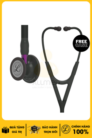 Ống Nghe Littmann Cardiology IV™ Full Black, Violet Stem 6203