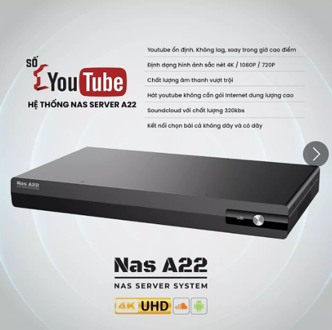 Đầu Karaoke NAS A22 + Kèm Màn Hình 22inch
