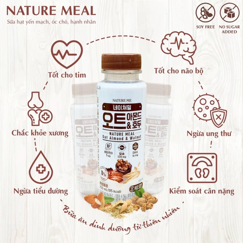 Nature Meal - Nước uống yến mạch óc chó hạnh nhân