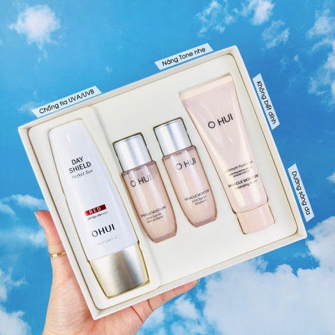 Set kem chống nắng ohui đỏ 42kw (20ea)