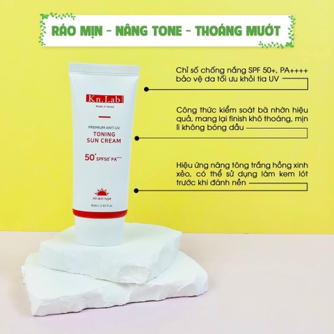 Kem chống nắng nâng tone dưỡng trắng  Kangnamlab Kn.Lab 60ml (100ea)