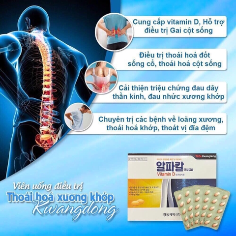 Thuốc đặc trị thoái hoá đốt sống hiệu thuốc Kwangdong 180 viên (47ea)