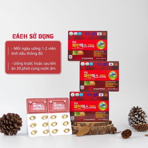Tinh dầu thông đỏ chính phủ cao cấp Kangnam vita 180 viên (10ea)