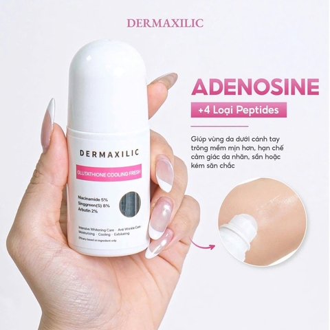 Lăn Khử Mùi Hỗ Trợ Làm Sáng Da Nách Dermaxilic Glutathione Cooling Fresh 60ml