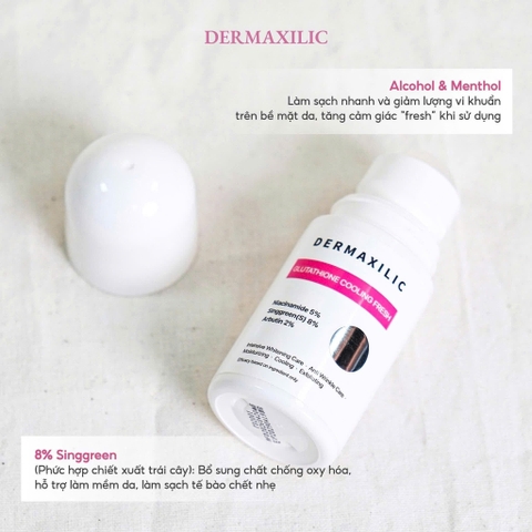 Lăn Khử Mùi Hỗ Trợ Làm Sáng Da Nách Dermaxilic Glutathione Cooling Fresh 60ml