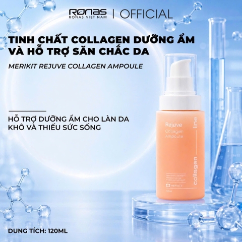 Tinh Chất Collagen Dưỡng Ẩm Và Hỗ Trợ Săn Chắc Da MERIKIT Rejuve Collagen Ampoule 120ml