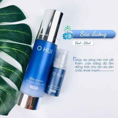 Set ohui trị mụn tặng chấm mụn ohui xanh 119kw ( 8ae)