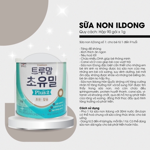 ( HĐ) B01-Sữa non ildong plus số 2 cho bé trên 1 tuổi 90 gói (36ea)