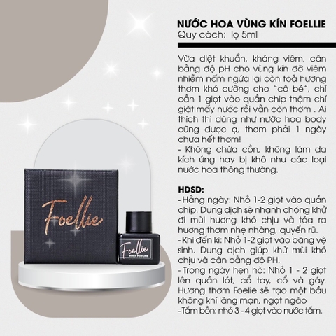 B01-(HĐ) Nước hoa vùng kín FOELLIE màu đen (100ae)