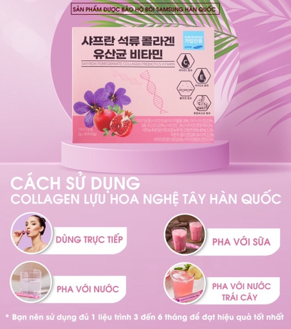 Bột collagen hoa nhuỵ tây 30 gói 2g(90ea)
