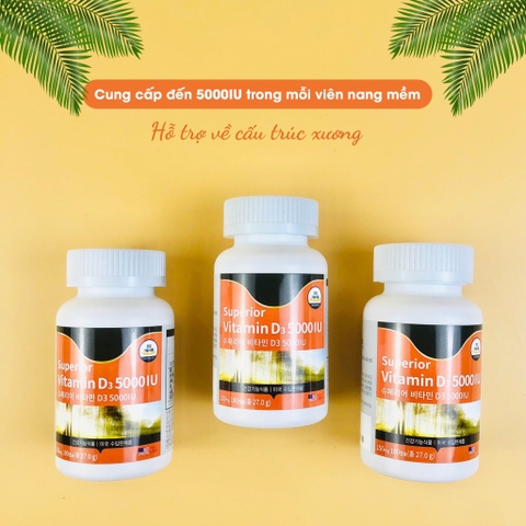 Viên uống vitamin D3 5000iu (35ea)