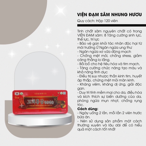 B01-Viên uống đạm sâm đỏ kana 120viên (30ea)