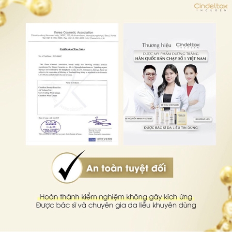(HĐ) Kem Dưỡng Trắng Da Incugen Cindel Tox White Cream Premium mẫu mới