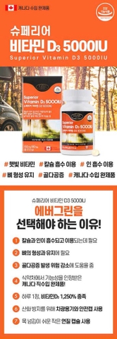 Viên uống vitamin D3 5000iu (35ea)