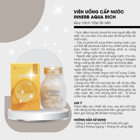 B01 - Cấp nước innerB Aqua rich 56v mẫu mới thêm dưỡng trắng (40ea)