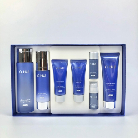 Set ohui trị mụn tặng chấm mụn ohui xanh 119kw ( 8ae)