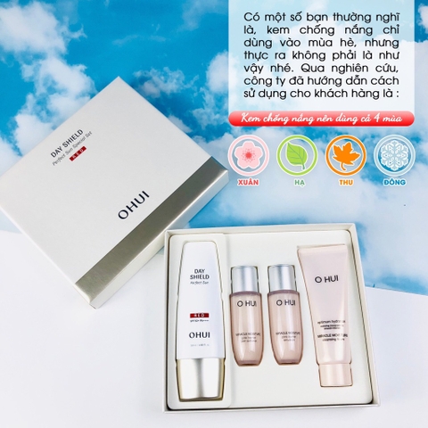 Set kem chống nắng ohui đỏ 42kw (20ea)