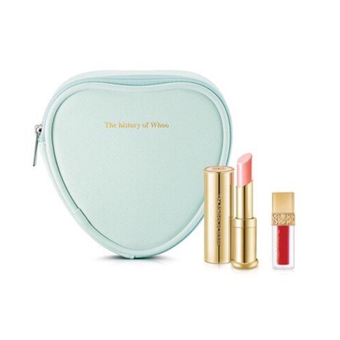 Set son dưỡng whoo màu hồng tặng son kem 38kw (36ea) tăng 2%