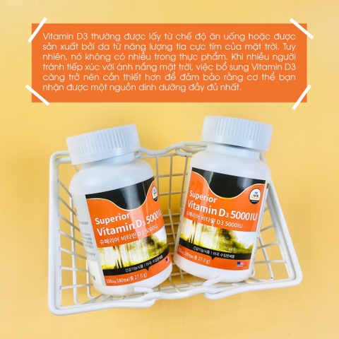 Viên uống vitamin D3 5000iu (35ea)