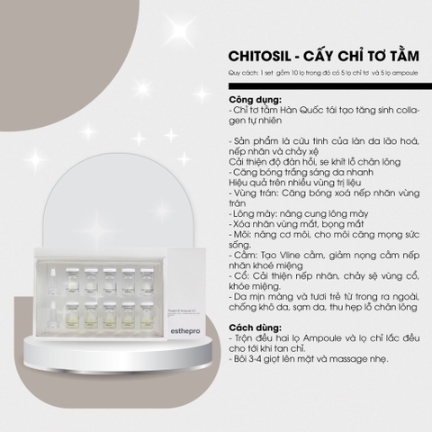 Chỉ tơ tằm esthemax chitossil (52ea)