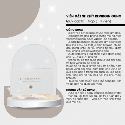 Viên đặt se khít âm đạo Revirgin Gung Bqcell 14 viên (150ea)