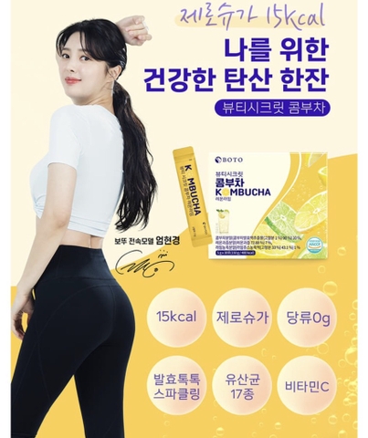 Trà kombucha giảm cân thải độc BOTO hộp 30 gói ( 60ea)